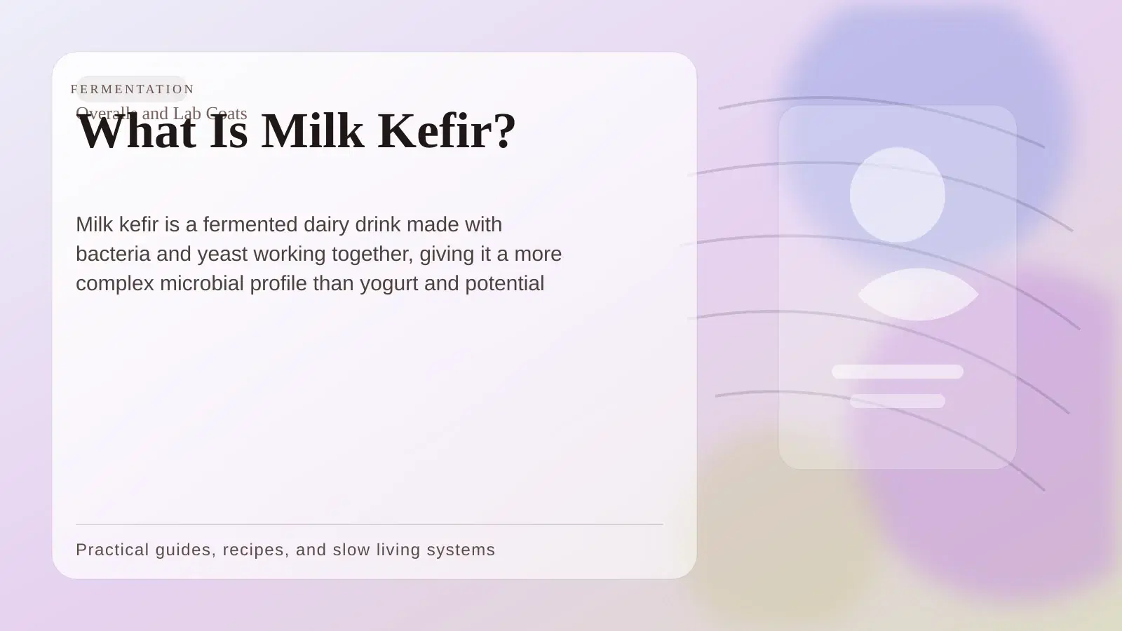 Cover art for What Is Milk Kefir?